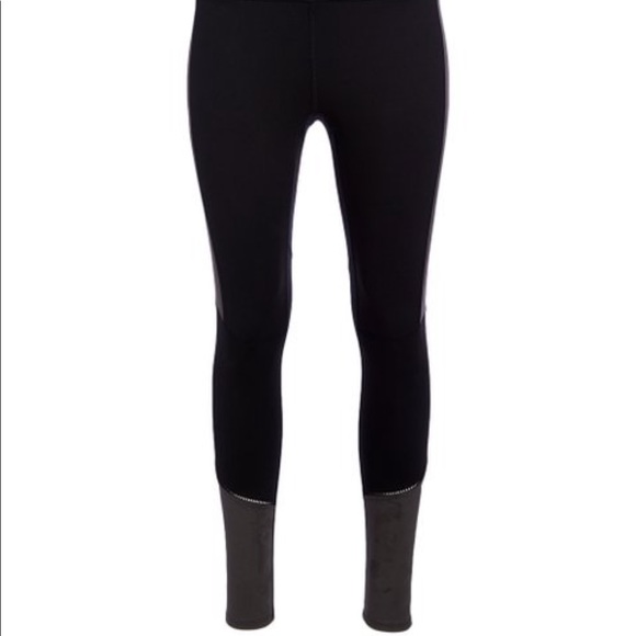 SPLENDID Studio Colour Block Panel Legging Pants Black Grey Contrast Sporty Gym - Picture 4 of 7